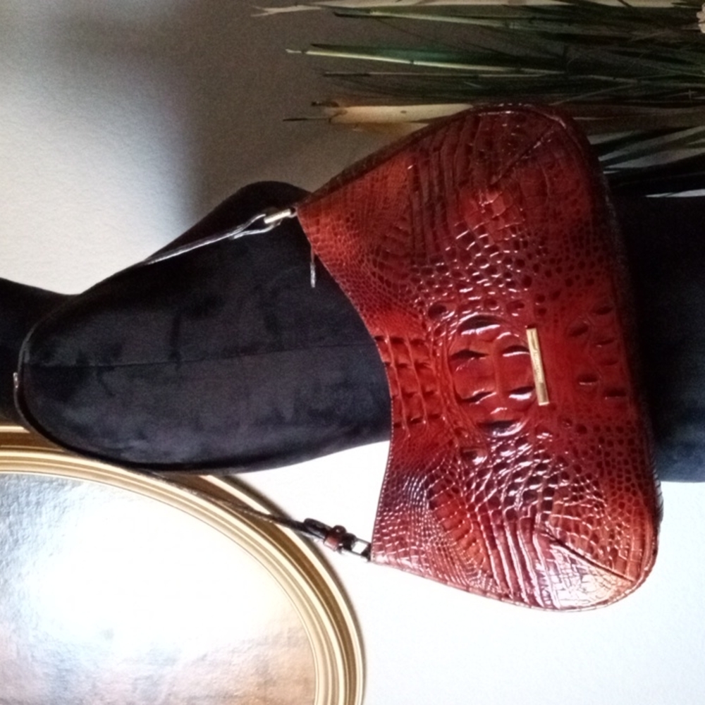 BRAHMIN "Johanna" Pecan Melbourne Medium Hobo Shoulder Bag Purse